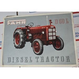 FAHR Diesel Tractor D 60L Original Sales Brochure Catalog Vintage